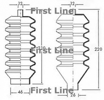 FIRST LINE fsg3012 -  Пыльник, рулевое управление